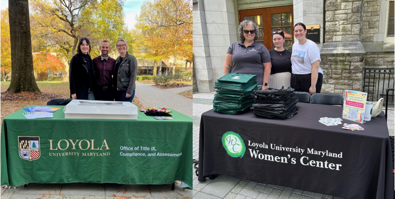 Photo of the Title IX Team and the Women's Center at Loyola Events